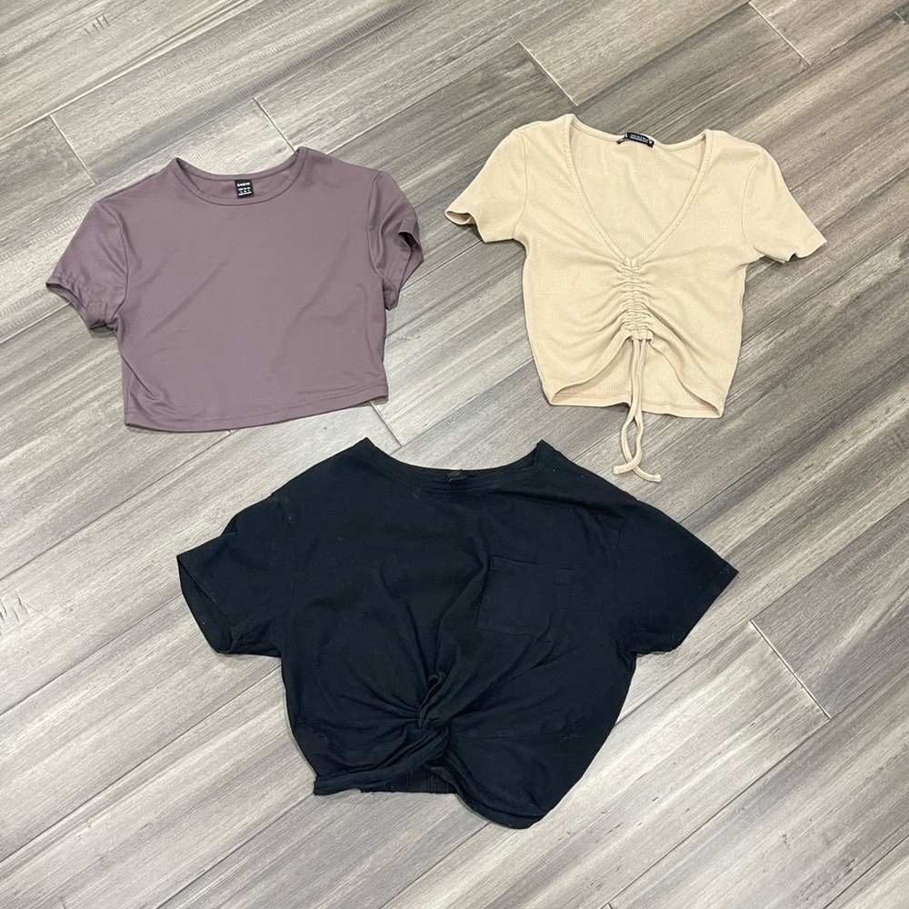 miscellaneous brands cropped tee bundle
